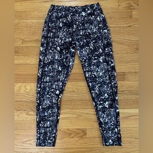 Sugar Pocket Leggings Women’s Large Multicolor Graphic Print Ankle Length Athlet